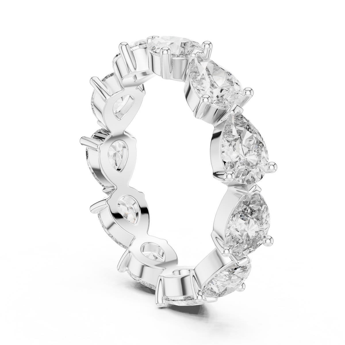 Celestine Pear Cut Lab Grown Diamond Eternity Band