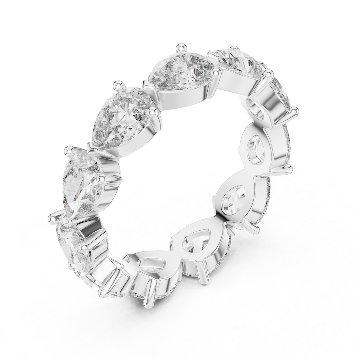 Celestine Pear Cut Lab Grown Diamond Eternity Band