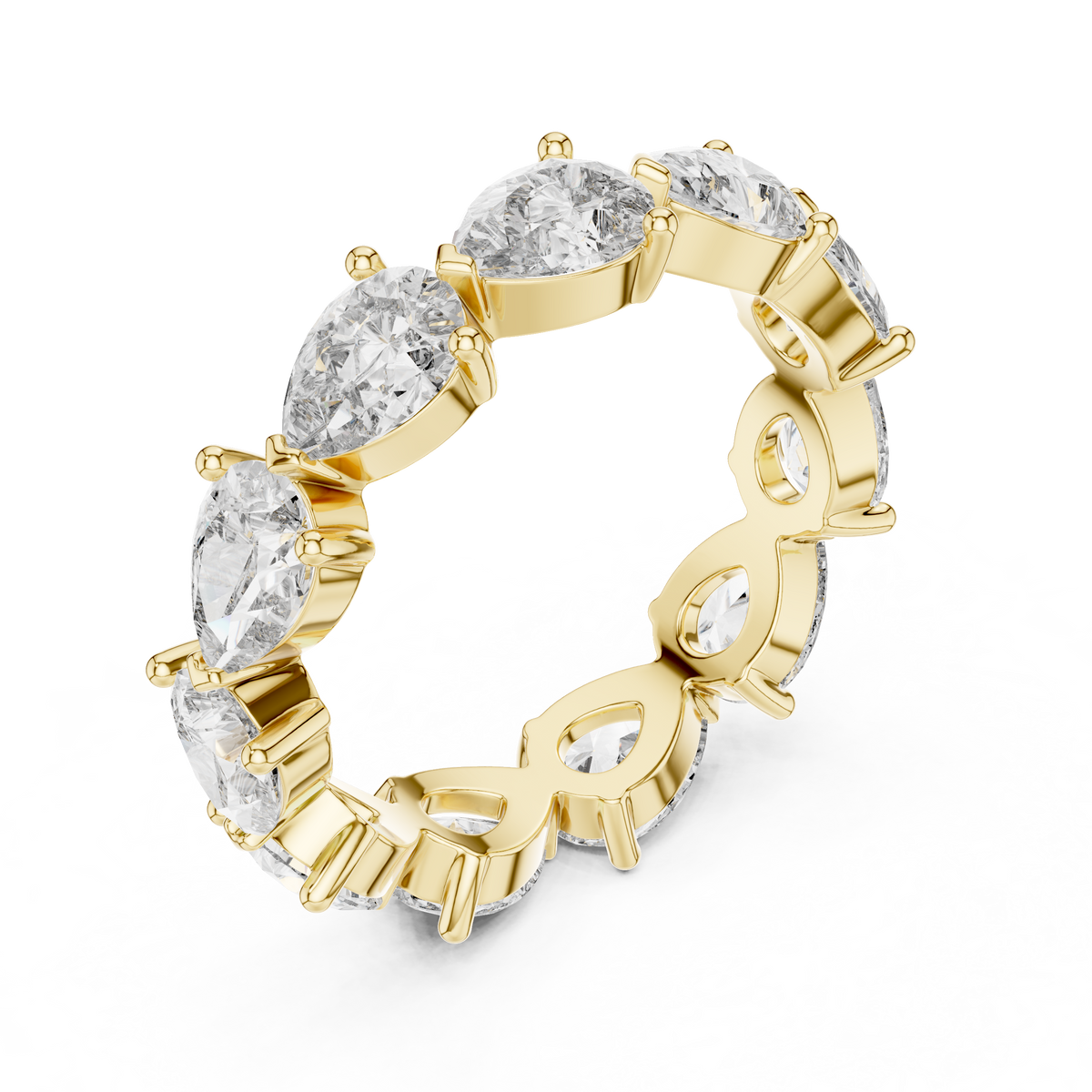 Celestine Pear Cut Lab Grown Diamond Eternity Band