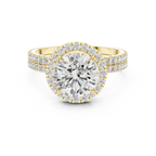 Carmelina Round Halo Lab Grown Diamond Engagement Ring