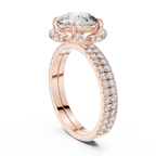 Carmelina Round Halo Lab Grown Diamond Engagement Ring