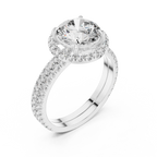 Carmelina Round Halo Lab Grown Diamond Engagement Ring