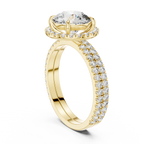 Carmelina Round Halo Lab Grown Diamond Engagement Ring
