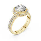Carmelina Round Halo Lab Grown Diamond Engagement Ring