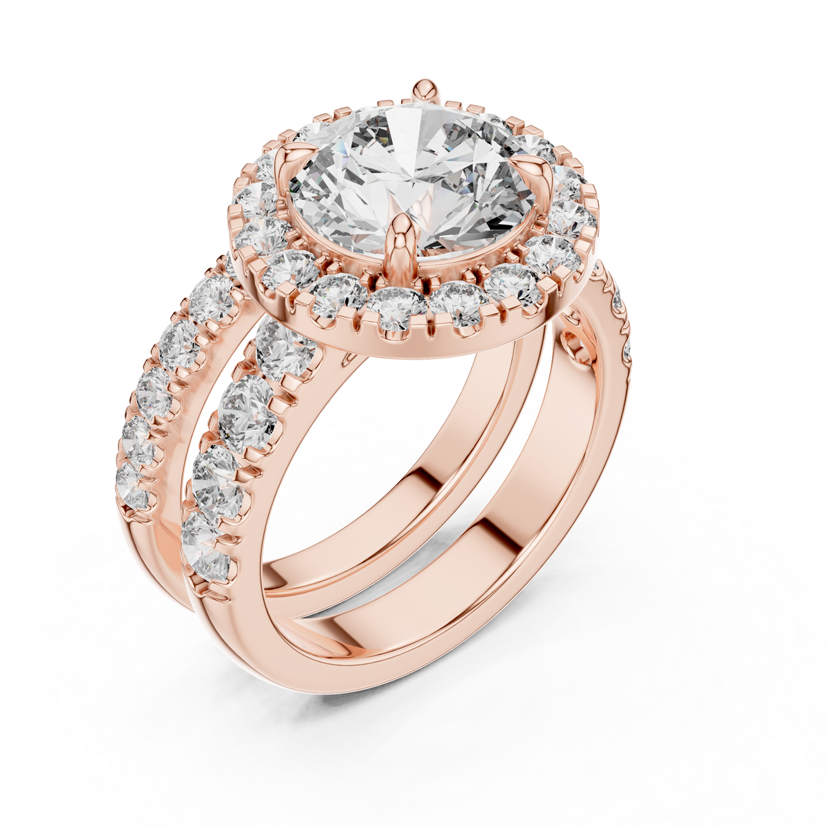 Beatrix Round Halo Lab Grown Diamond