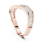 Radiant Channel-Set Lab Grown Diamond Gold Band Ring.