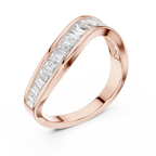 Radiant Channel-Set Lab Grown Diamond Gold Band Ring.