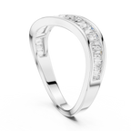 Radiant Channel-Set Lab Grown Diamond Gold Band Ring.