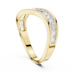 Radiant Channel-Set Lab Grown Diamond Gold Band Ring.
