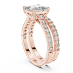 Princess-Cut Lab Grown Diamond Halo Bridal Ring