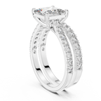 Princess-Cut Lab Grown Diamond Halo Bridal Ring