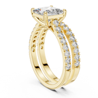 Princess-Cut Lab Grown Diamond Halo Bridal Ring