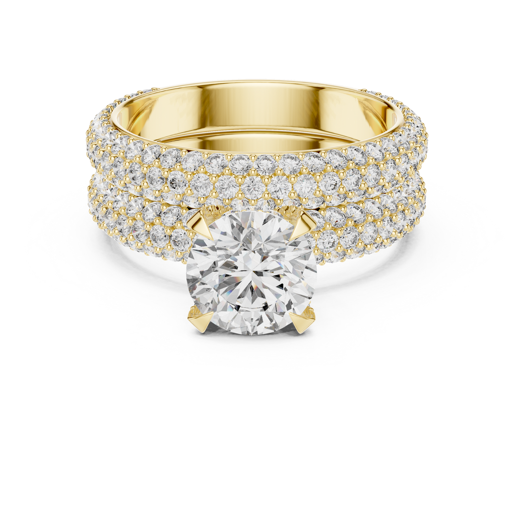 Celestial Pavé Lab Grown Diamond Solitaire Ring.