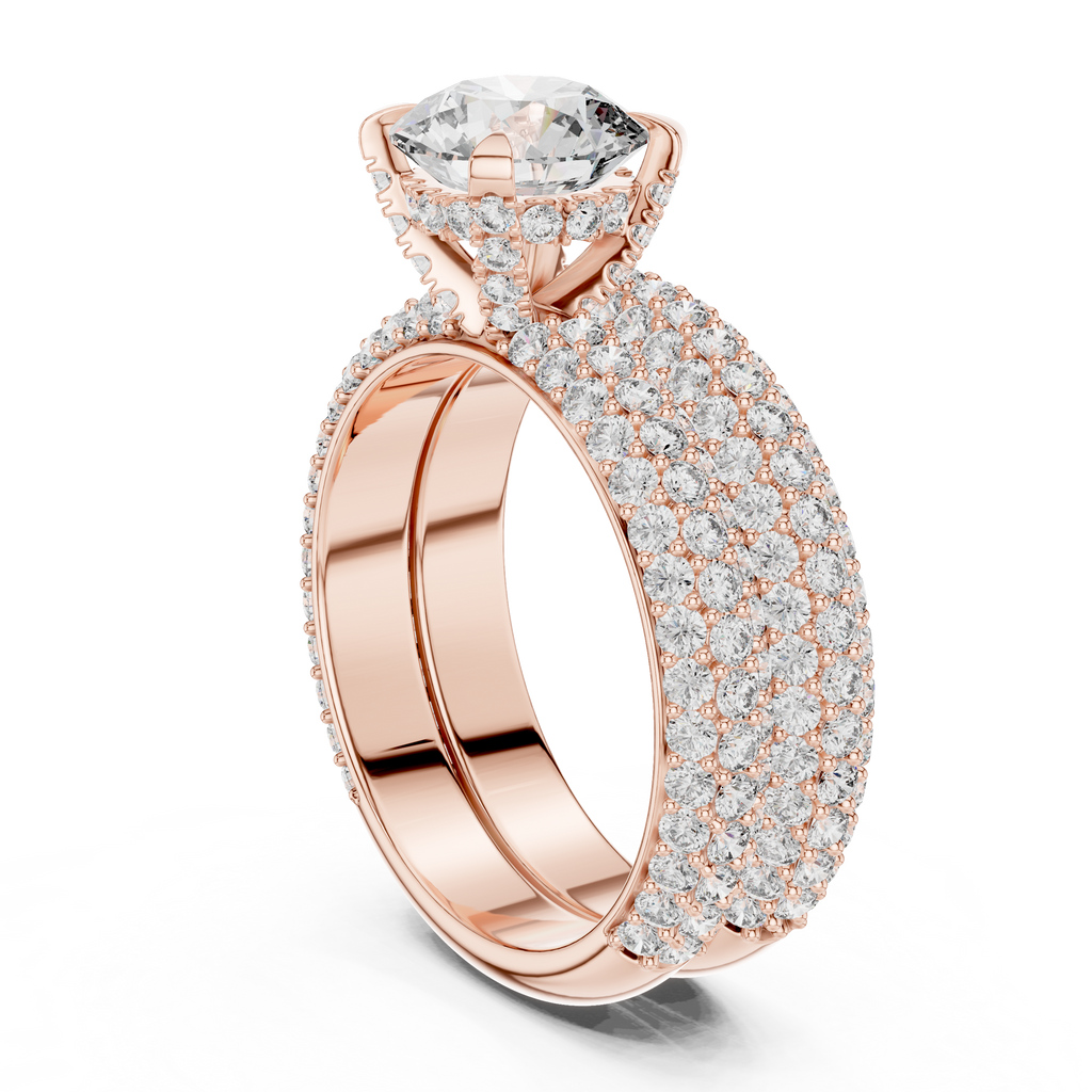 Celestial Pavé Lab Grown Diamond Solitaire Ring.