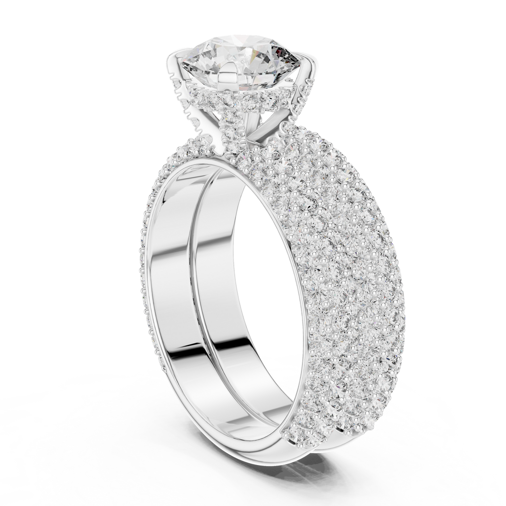 Celestial Pavé Lab Grown Diamond Solitaire Ring.