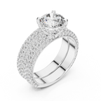 Celestial Pavé Lab Grown Diamond Solitaire Ring.