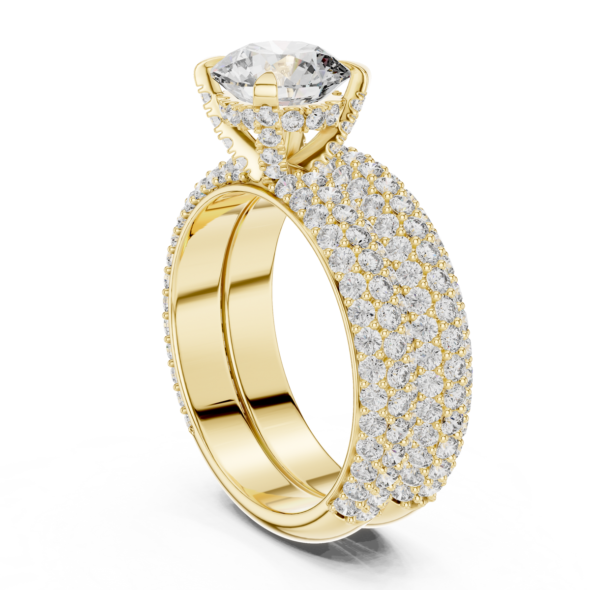 Celestial Pavé Lab Grown Diamond Solitaire Ring.