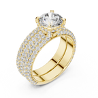 Celestial Pavé Lab Grown Diamond Solitaire Ring.