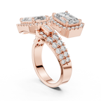 Emerald-Cut Lab Grown Diamond Halo Ring