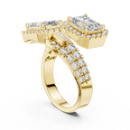 Emerald-Cut Lab Grown Diamond Halo Ring