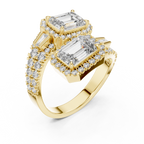 Emerald-Cut Lab Grown Diamond Halo Ring
