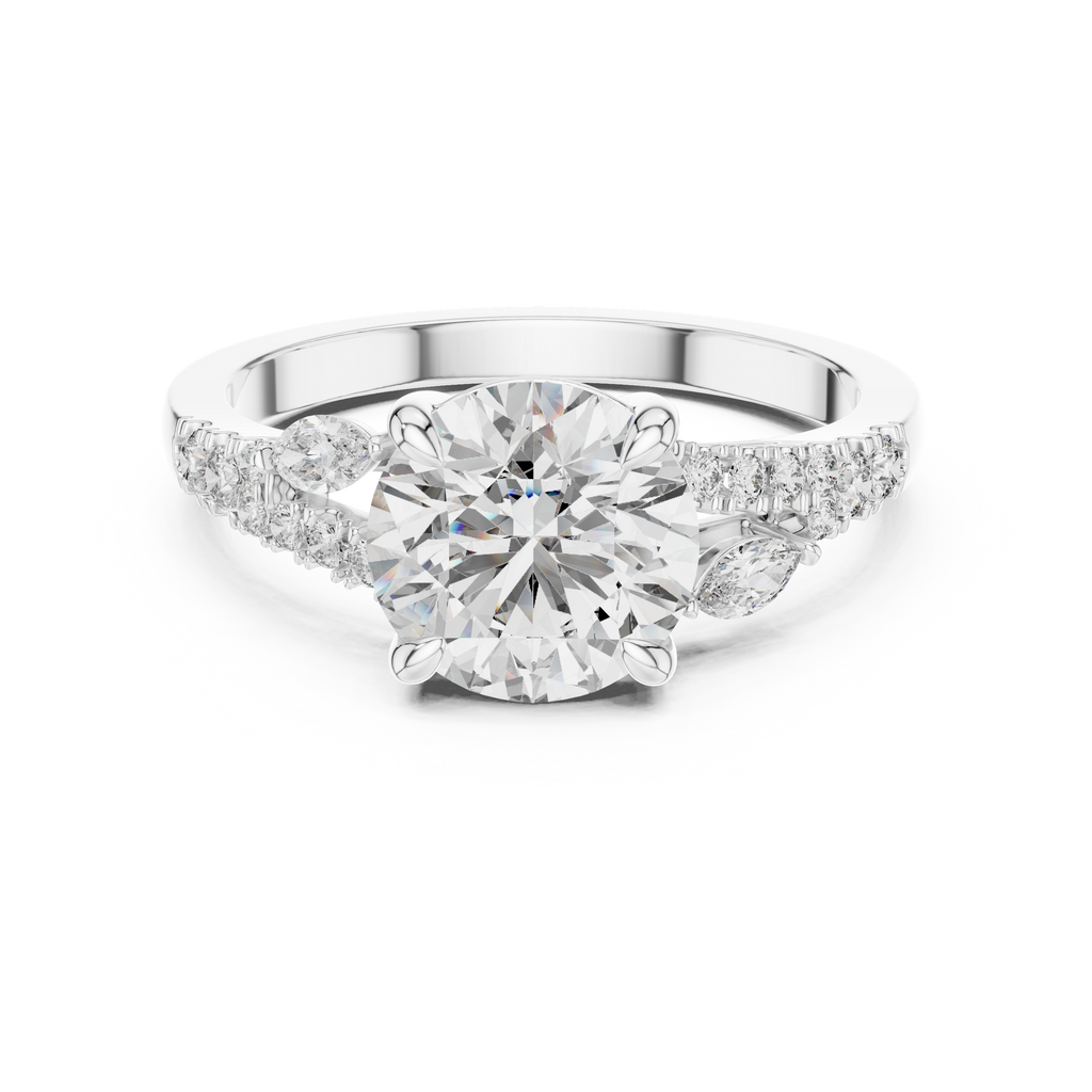Rosé Petal Lab Grown Diamond Three-Stone Ring