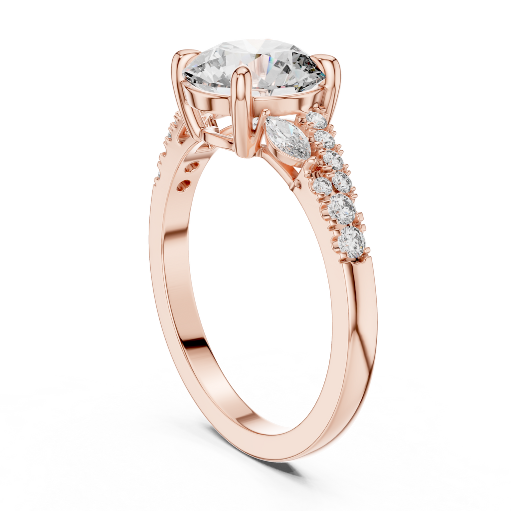 Rosé Petal Lab Grown Diamond Three-Stone Ring