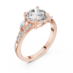 Rosé Petal Lab Grown Diamond Three-Stone Ring