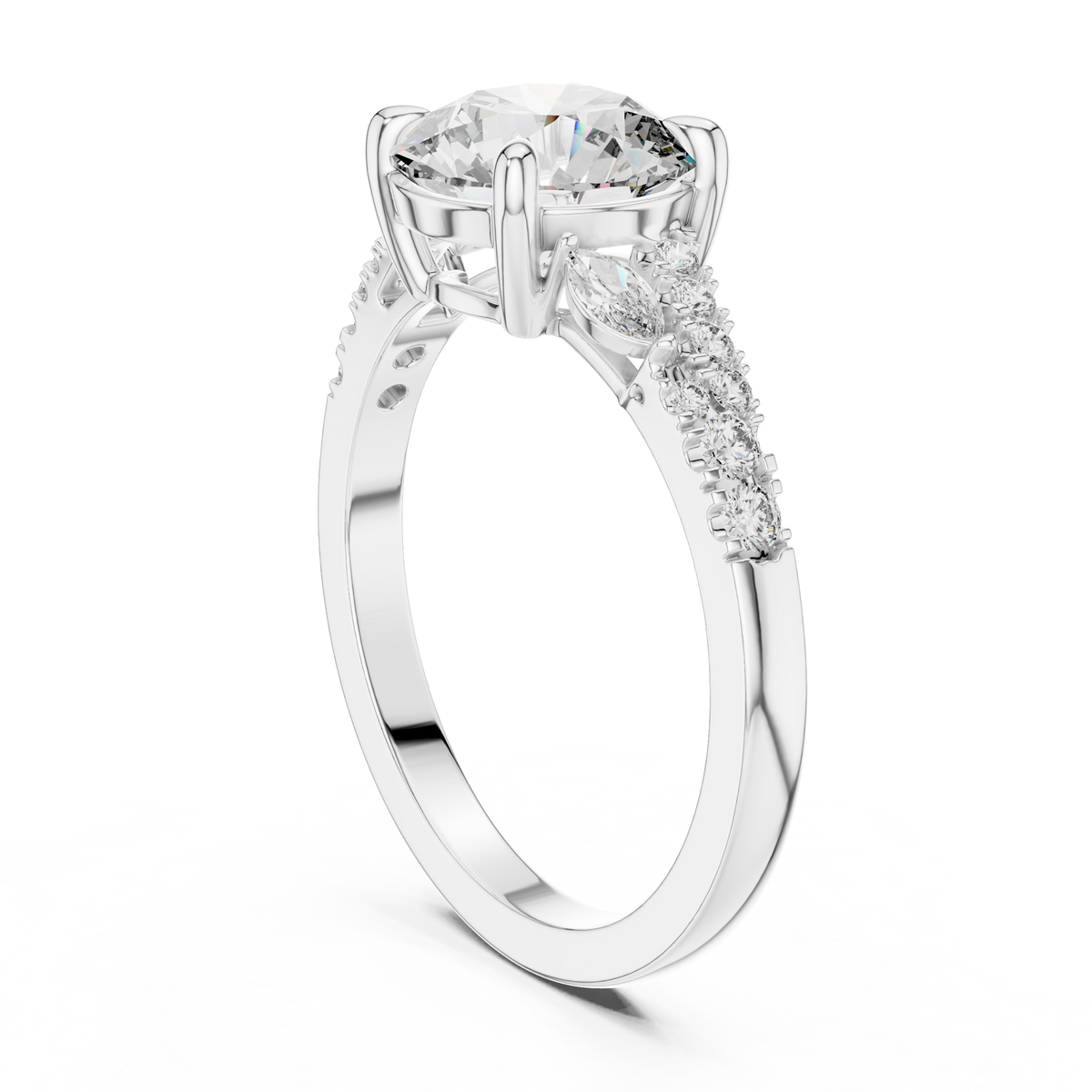 Rosé Petal Lab Grown Diamond Three-Stone Ring