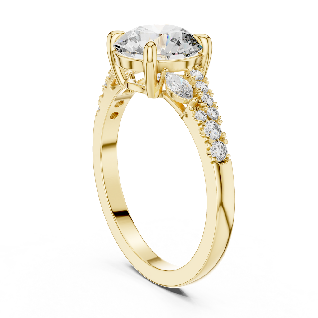Rosé Petal Lab Grown Diamond Three-Stone Ring