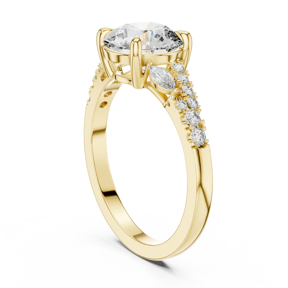 Rosé Petal Lab Grown Diamond Three-Stone Ring