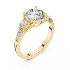 Rosé Petal Lab Grown Diamond Three-Stone Ring