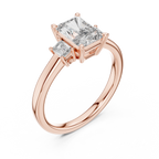 Regal Emerald-Cut Lab Grown Diamond Three-Stone Ring