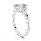 Regal Emerald-Cut Lab Grown Diamond Three-Stone Ring