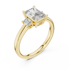 Regal Emerald-Cut Lab Grown Diamond Three-Stone Ring