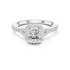 Radiant Embrace Lab Grown Diamond Halo Engagement Ring