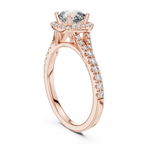 Radiant Embrace Lab Grown Diamond Halo Engagement Ring