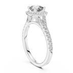 Radiant Embrace Lab Grown Diamond Halo Engagement Ring