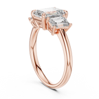 Grand Baguette Lab Grown Diamond Three-Stone Ring.
