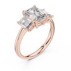 Grand Baguette Lab Grown Diamond Three-Stone Ring.