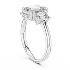 Grand Baguette Lab Grown Diamond Three-Stone Ring.