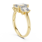 Grand Baguette Lab Grown Diamond Three-Stone Ring.