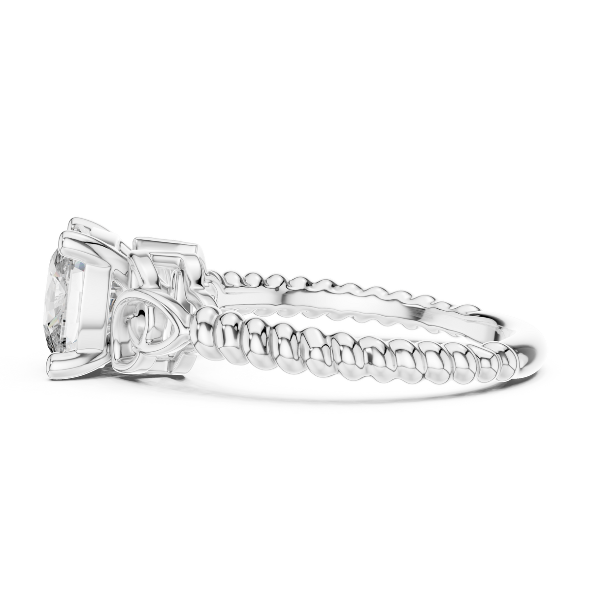 Royal Vine Cushion-Cut Lab Grown Diamond Ring.