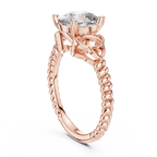 Royal Vine Cushion-Cut Lab Grown Diamond Ring.