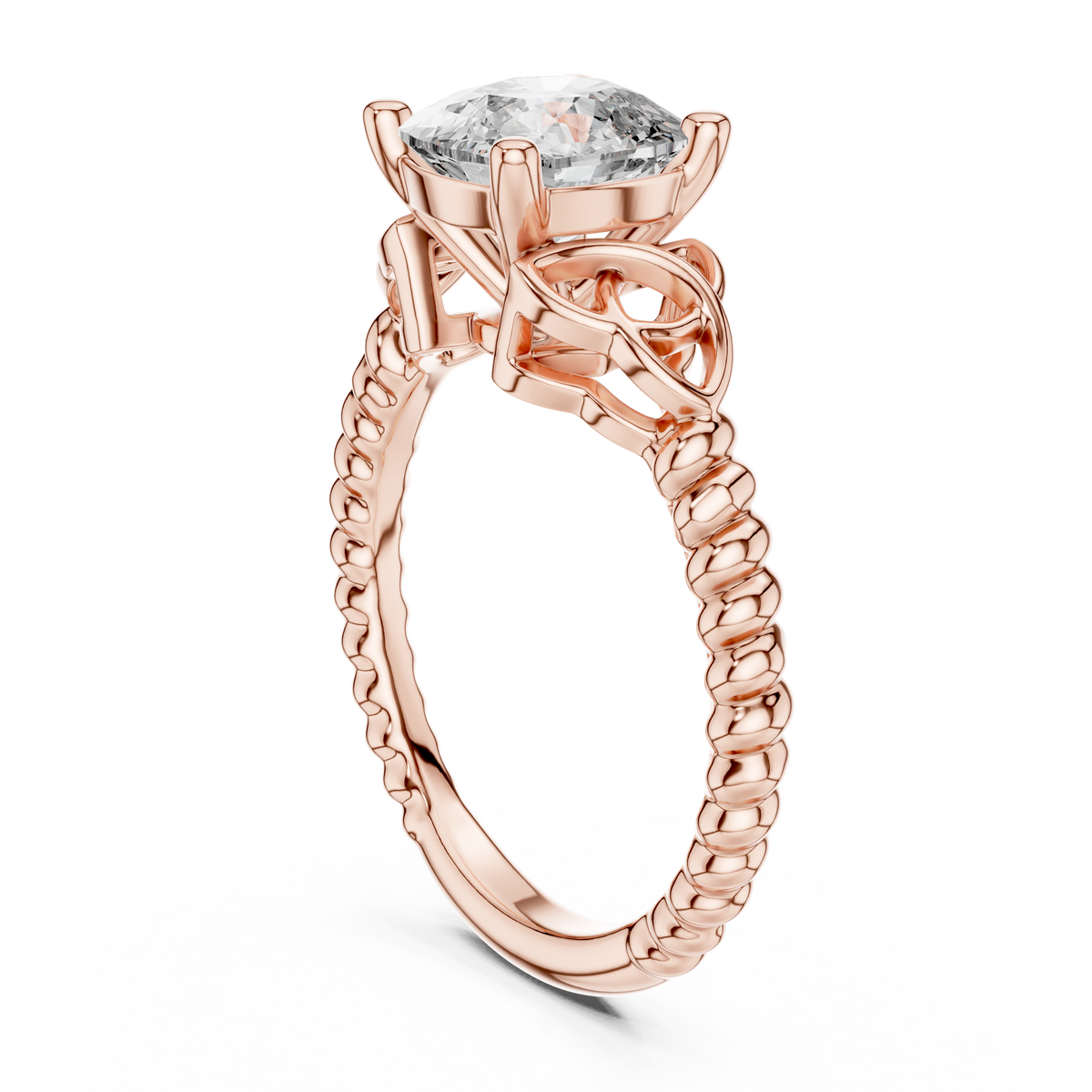 Royal Vine Cushion-Cut Lab Grown Diamond Ring.