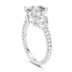 Royal Vine Cushion-Cut Lab Grown Diamond Ring.
