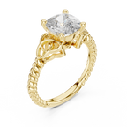 Royal Vine Cushion-Cut Lab Grown Diamond Ring.