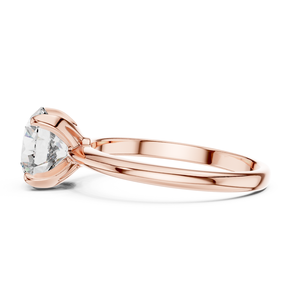 Classic Round Lab Grown Diamond Solitaire Engagement Ring