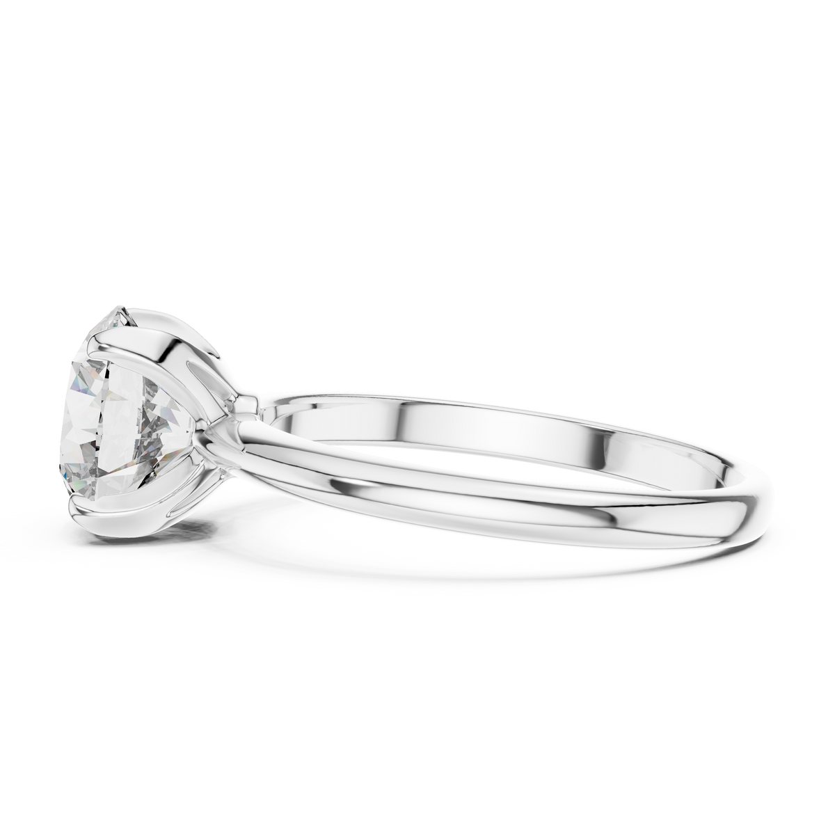 Classic Round Lab Grown Diamond Solitaire Engagement Ring