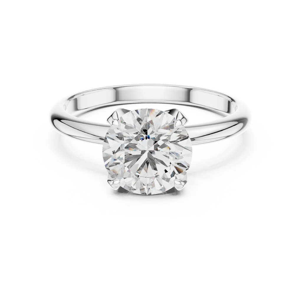 Classic Round Lab Grown Diamond Solitaire Engagement Ring